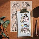 Halloween PVC Plastic Clear Stamps, for DIY Scrapbooking, Photo Album Decorative, Cards Making, Human, 160x110mm