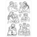 Halloween PVC Plastic Clear Stamps, for DIY Scrapbooking, Photo Album Decorative, Cards Making, Human, 160x110mm