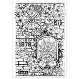 Halloween PVC Plastic Clear Stamps, for DIY Scrapbooking, Photo Album Decorative, Cards Making, Flower, 160x110mm