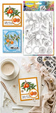 Halloween PVC Plastic Clear Stamps, for DIY Scrapbooking, Photo Album Decorative, Cards Making, Orange, 160x110mm