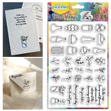 Halloween PVC Plastic Clear Stamps, for DIY Scrapbooking, Photo Album Decorative, Cards Making, Vase, 160x110mm