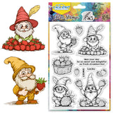 Halloween PVC Plastic Clear Stamps, for DIY Scrapbooking, Photo Album Decorative, Cards Making, Gnome, 160x110mm