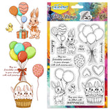 Halloween PVC Plastic Clear Stamps, for DIY Scrapbooking, Photo Album Decorative, Cards Making, Rabbit, 160x110mm