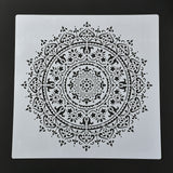 Mandala Flower Pattern PET Drawing Stencil