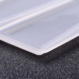 DIY Silicone Hair Clip Molds, Resin Casting Molds, for UV Resin, Epoxy Resin Jewelry Making, Rectangle & Teardrop & Column, White, 78x104x3.5mm, Inner Diameter: 70x16~25mm