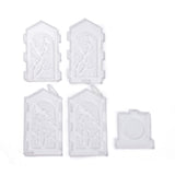 2PCS DIY Candle Holder Silicone Molds, for Aromatherapy Candlestick Making, Resin Casting Molds, For UV Resin, Epoxy Resin Jewelry Making, White, 121x73x6mm