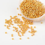 Brass Crimp Beads, Rondelle, Golden Color, about 2mm in diameter, 1.2mm long, hole: 1.2mm, 10000pc/Set