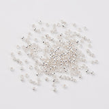 Brass Crimp Beads, Cadmium Free & Nickel Free & Lead Free, Rondelle, Silver Color Plated, about 2mm in diameter, 1.2mm long, hole: about 1.2mm, 10000pc/Set