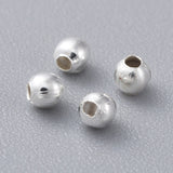 Iron Spacer Beads, Round, Silver Color Plated, about 2mm in diameter, 2mm wide, hole: 1mm, 20000pc/Set