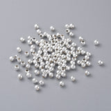 Iron Spacer Beads, Round, Silver Color Plated, about 2mm in diameter, 2mm wide, hole: 1mm, 20000pc/Set