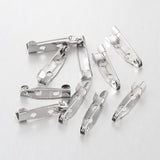 Iron Brooch Findings, Back Bar Pins, Platinum Color, 20mm long, 5mm wide, 5mm thick, 1000pc/Set