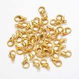 Zinc Alloy Lobster Claw Clasps, Parrot Trigger Clasps, Cadmium Free & Lead Free, Golden, 12x6mm, Hole: 1.2mm, 1000pc/Set