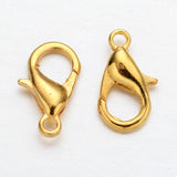 Zinc Alloy Lobster Claw Clasps, Parrot Trigger Clasps, Cadmium Free & Lead Free, Golden, 12x6mm, Hole: 1.2mm, 1000pc/Set