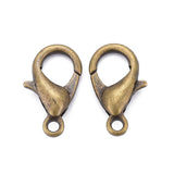 Zinc Alloy Lobster Claw Clasps, Parrot Trigger Clasps, Cadmium Free & Nickel Free & Lead Free, Antique Bronze, 12x6mm, Hole: 1.2mm, 1000pc/Set