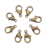 Zinc Alloy Lobster Claw Clasps, Parrot Trigger Clasps, Cadmium Free & Nickel Free & Lead Free, Antique Bronze, 12x6mm, Hole: 1.2mm, 1000pc/Set