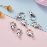 Zinc Alloy Lobster Claw Clasps, Parrot Trigger Clasps, Cadmium Free & Lead Free, Platinum, 12x6mm, Hole: 1.2mm, 1000pc/Set