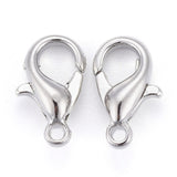 Zinc Alloy Lobster Claw Clasps, Parrot Trigger Clasps, Cadmium Free & Lead Free, Platinum, 10x6mm, Hole: 1mm, 1000pc/Set