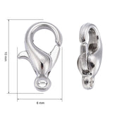 Zinc Alloy Lobster Claw Clasps, Parrot Trigger Clasps, Cadmium Free & Lead Free, Platinum, 10x6mm, Hole: 1mm, 1000pc/Set