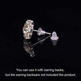 Plastic Ear Nuts, Soft Clear Earring Backs Safety Bullet Clutch Stopper, Clear, 4x4mm, Hole: 1mm, 10000pc/Set