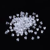 Plastic Ear Nuts, Soft Clear Earring Backs Safety Bullet Clutch Stopper, Clear, 4x4mm, Hole: 1mm, 10000pc/Set