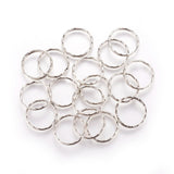 Iron Keychain Clasp Findings, Ring, Platinum, 25x1.5mm, 200pcs/Set