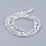 Electroplate Glass Beads Strands, AB Color Plated, Faceted, Triangle, Clear AB, 3x4x3mm, Hole: 1mm, about 149pcs/strand, 13.3 inch(34cm), 10Strand/Set