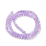 Transparent Electroplate Glass Beads Strands, AB Color Plated, Faceted Bicone, Lilac, 4.5x4mm, Hole: 0.7mm, about 82~85pcs/strand, 30.5~31cm, 10Strand/Set