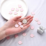 Alloy Enamel Pendants, Flat Round with Twelve Constellation, Light Gold, Pink, 15x12x2mm, Hole: 1.5mm, about 12pcs/set