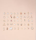 Alloy Enamel Charms, Light Gold, Mixed Shapes, Light Gold, 45pcs/set