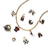 Alloy Enamel Pendants, Light Gold, Mixed Shapes, Light Gold, 50pcs/set