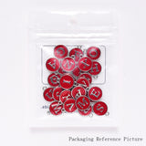 Initial Letter A~Z Alphabet Enamel Charms, Flat Round Disc Double Sided Charms, Platinum Plated Enamelled Sequins Alloy Charms, Dark Red, 14x12x2mm, Hole: 1.5mm, 26pcs/set