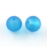 Transparent Frosted Glass Beads, Round, Mixed Color, 4~4.5x4mm, Hole: 1mm, about 100pcs/bag, 5Bag/Set