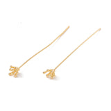 Brass Flower Head Pins, Golden, 49mm, Pin: 21 Gauge(0.7mm), Flower: 6x5mm, 20pc/Set