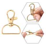 Alloy Swivel Clasps, Purse Making Findings, Light Gold, 4x2.9x0.5cm, Hole: 12x9mm, Inner Diameter: 2.6x0.9cm, 10pc/Set