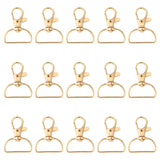 Alloy Swivel Clasps, Purse Making Findings, Light Gold, 4x2.9x0.5cm, Hole: 12x9mm, Inner Diameter: 2.6x0.9cm, 10pc/Set