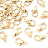 Zinc Alloy Lobster Claw Clasps, Parrot Trigger Clasps, Cadmium Free & Lead Free, Jewelry Making Findings, Light Gold, 12x6mm, Hole: 1.2mm, 30pc/Set