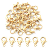 Zinc Alloy Lobster Claw Clasps, Parrot Trigger Clasps, Cadmium Free & Lead Free, Jewelry Making Findings, Light Gold, 12x6mm, Hole: 1.2mm, 30pc/Set