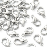 Zinc Alloy Lobster Claw Clasps, Parrot Trigger Clasps, Cadmium Free & Lead Free, Jewelry Making Findings, Platinum, 12x6mm, Hole: 1.2mm, 30pc/Set