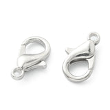 Zinc Alloy Lobster Claw Clasps, Parrot Trigger Clasps, Cadmium Free & Lead Free, Jewelry Making Findings, Platinum, 12x6mm, Hole: 1.2mm, 30pc/Set