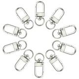 Alloy Swivel Snap Hook Clasps, Platinum, 32x11mm, 10pc/Set