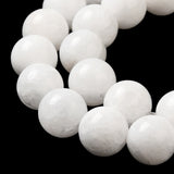 Natural Malaysia Jade Beads Strands, Dyed & Heated, Round, White, 6mm, Hole: 0.8mm, about 64pcs/strand, 15 inch, 5Strand/Set