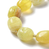 Natural Yellow Opal Beads Strands, Oval, 9.5~19.5x8~13.5x5.5~13mm, Hole: 0.9~1.2mm, about 24~27pcs/strand, 14.96~15.55''(38~39.5cm)