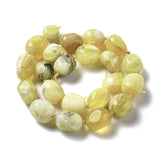 Natural Yellow Opal Beads Strands, Oval, 9.5~19.5x8~13.5x5.5~13mm, Hole: 0.9~1.2mm, about 24~27pcs/strand, 14.96~15.55''(38~39.5cm)