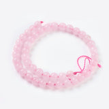 Natural Rose Quartz Beads Strands, Round, 4mm, Hole: 0.8mm, about 42~45pcs/strand, 8 inch, 10Strand/Set