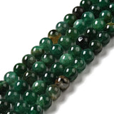 Natural Emerald Beads Strands, Round, 6.5mm, Hole: 0.8mm, about 64pcs/strand, 15.55''(39.5cm), 2Strand/Set