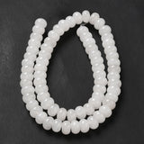 Natural White Jade Beads Strands, Rondelle, 8x5mm, Hole: 0.7mm, about 70pcs/strand, 14.76~14.96 inch(37.5~38cm), 5Strand/Set