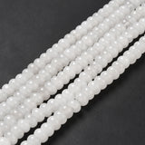 Natural White Jade Beads Strands, Rondelle, 8x5mm, Hole: 0.7mm, about 70pcs/strand, 14.76~14.96 inch(37.5~38cm), 5Strand/Set