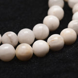 Natural White Crazy Lace Agate Bead Strands, Round, 8mm, Hole: 1mm, about 44pcs/strand, 14.9 inch~15.1 inch, 5Strand/Set