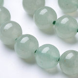 Natural Green Aventurine Beads Strands, Round, 10mm, Hole: 1.2mm, about 38pcs/strand, 15.35 inch