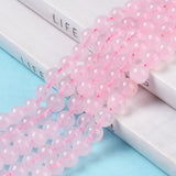 Natural Rose Quartz Beads Strands, Round, 6mm, Hole: 1mm, about 31pcs/strand, 8 inch, 10Strand/Set